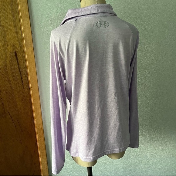 UNDER ARMOUR sz M Light Purple Long Sleeve Zip Up Tech Twist Jacket Funnel Neck - Picture 6 of 9